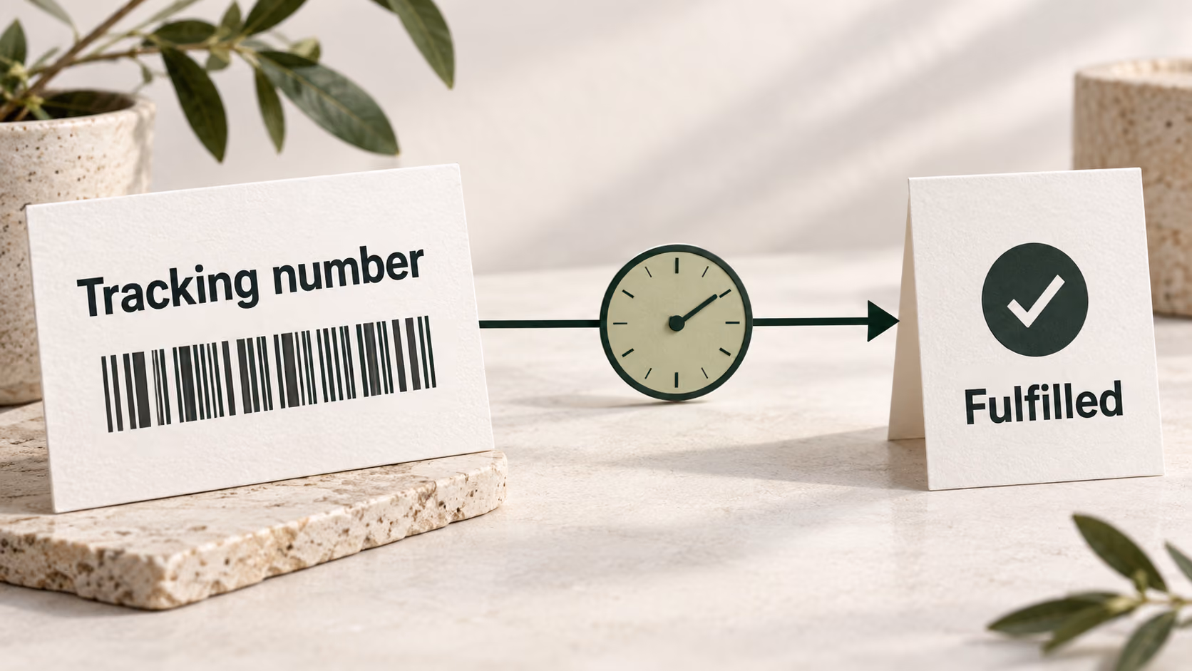 Tracking information sent to fulfillment according to the selected timing